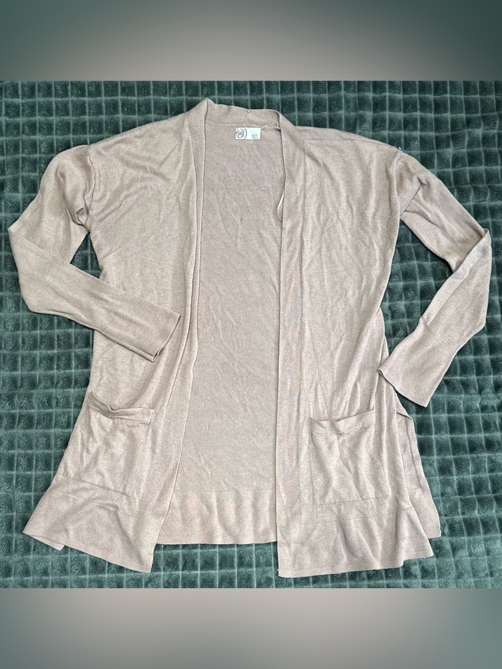 ❤️ SO XS Light Pinkish Taupe Open Front Women's Cardigan Sweater (B7)